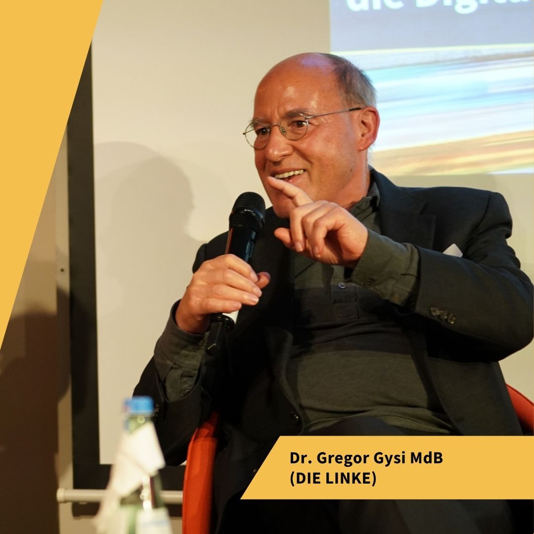 Dr. Gregor Gysi auf dem Hauptstadtforum Digitalwirtschaft 2023