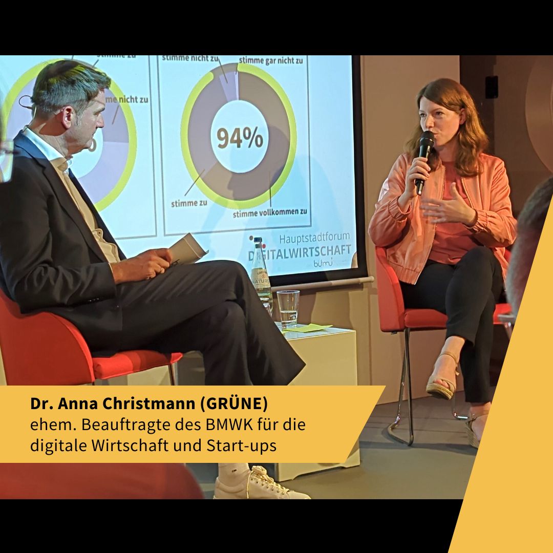 Dr. Anna Christmann auf dem Hauptstadtforum Digitalwirtschaft 2023