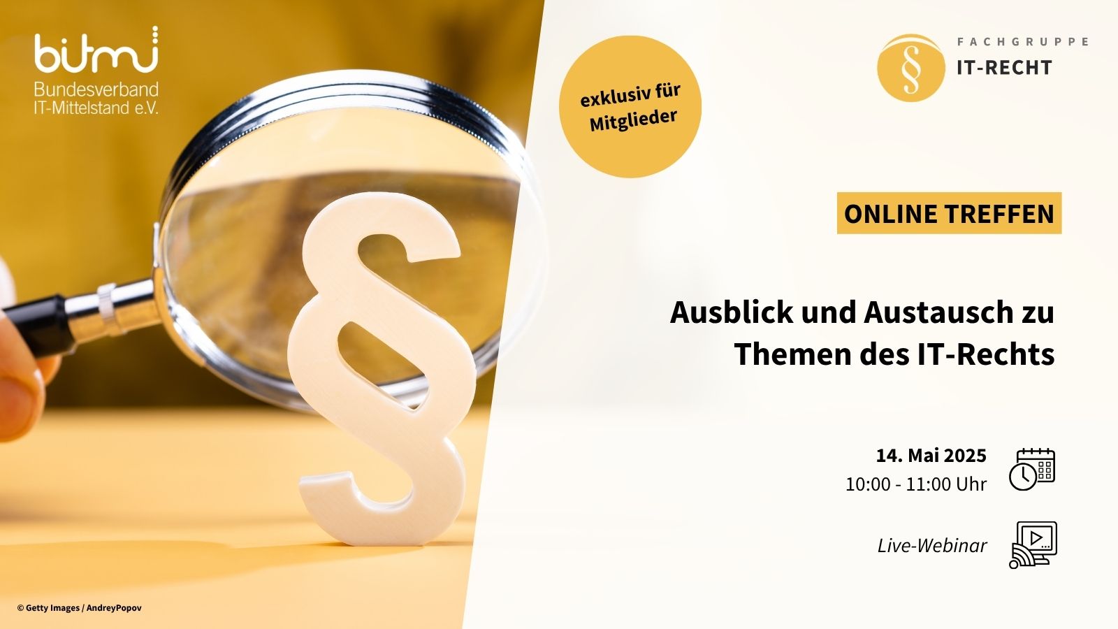 Online Treffen: Ausblick und Austausch zu Themen des IT-Rechts