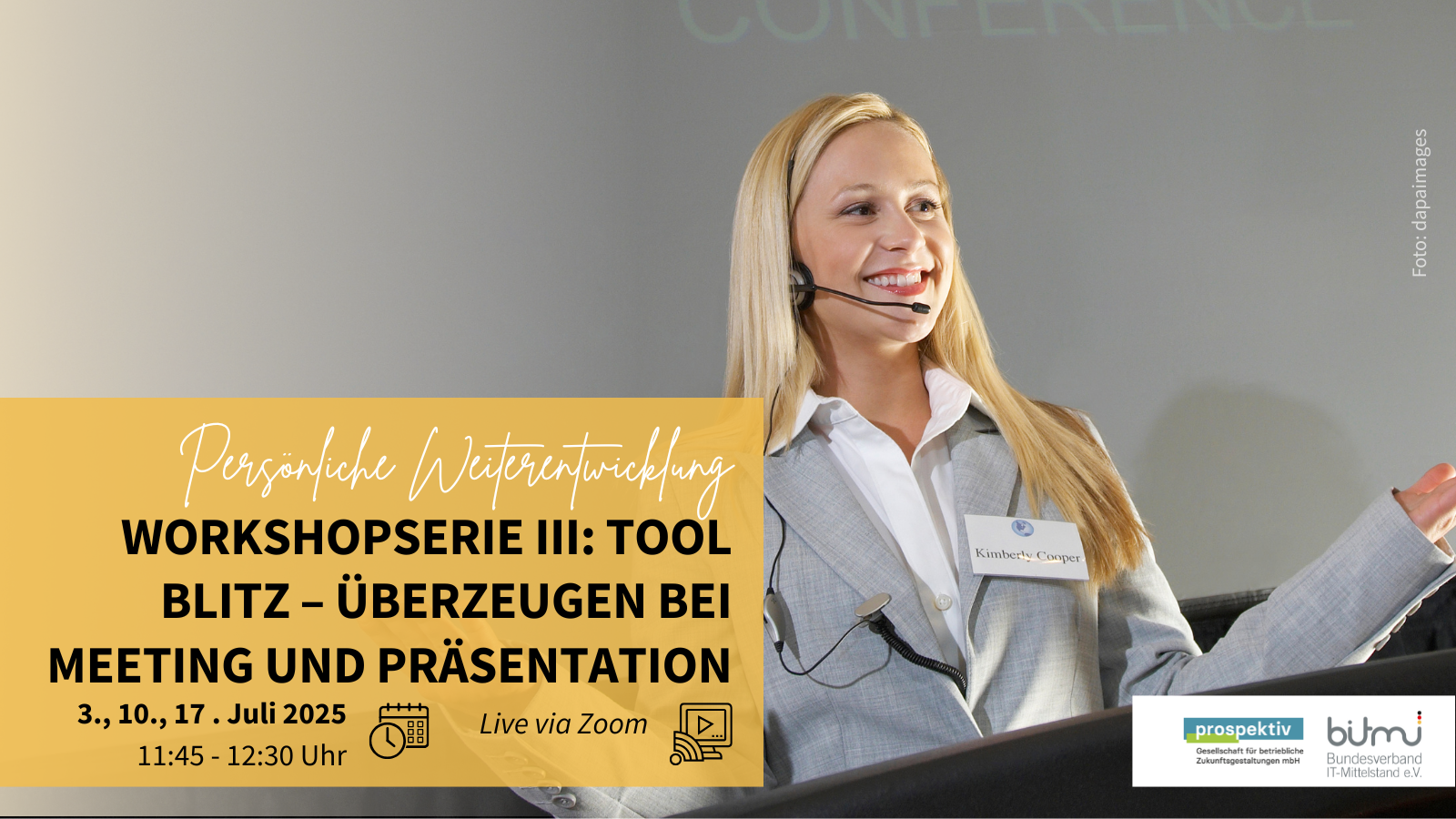Workshopserie III: Tool Blitz – Überzeugen bei Meeting und Präsentation